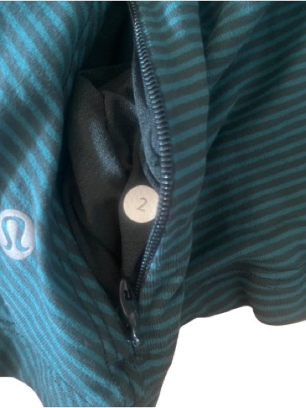 Lululemon Kanto Catch Me Long Sleeve Mini Pop Stripe Dark Fuel Forage Teal 2 - Picture 9 of 9